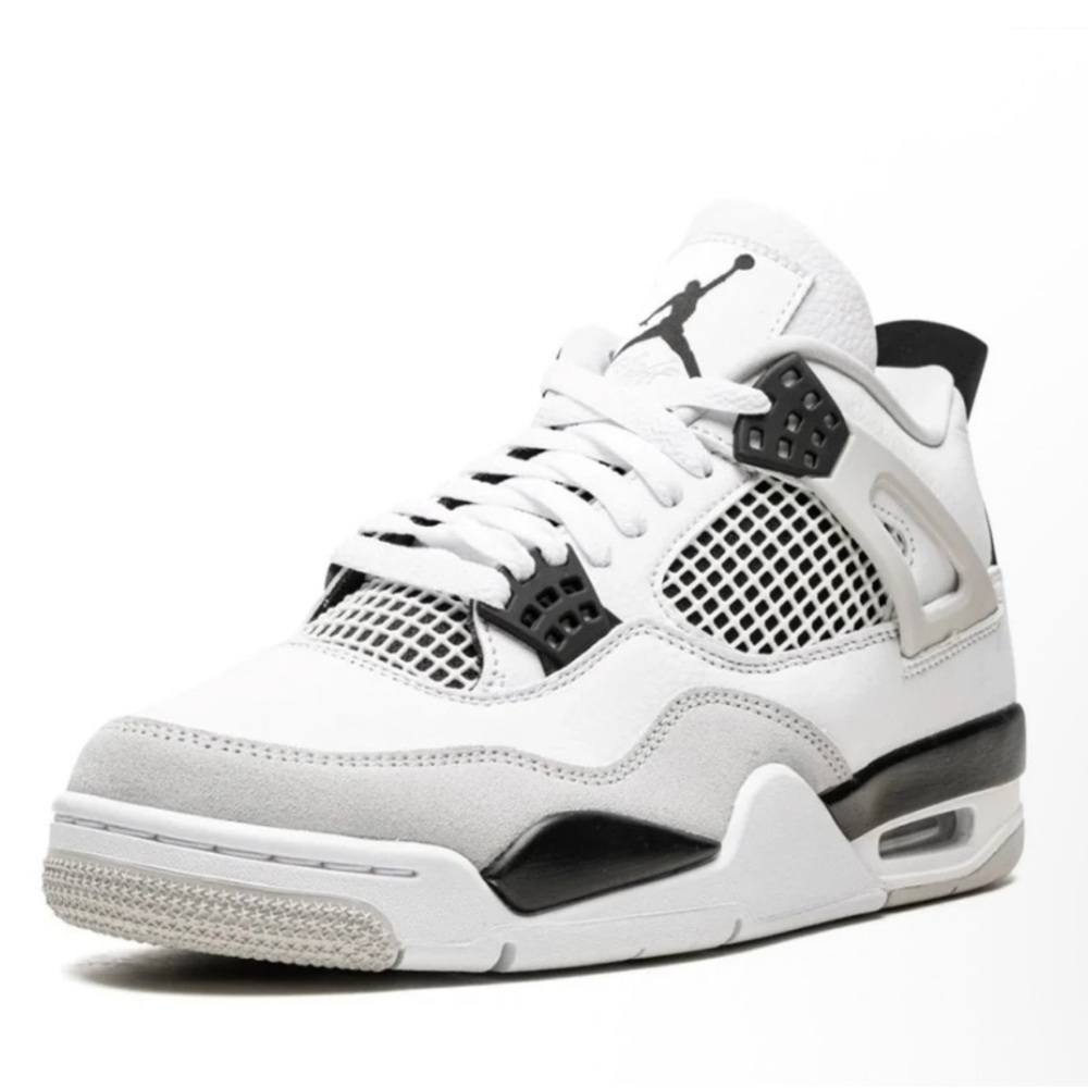 White and Black Sneakers/ Jordan 4’s